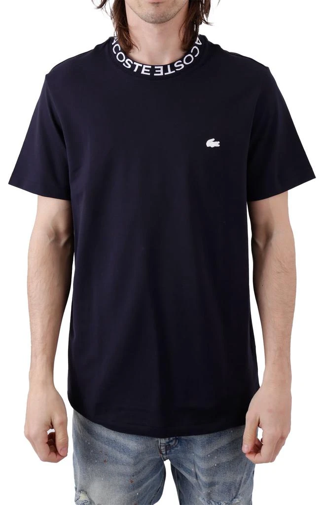 商品Lacoste|Branded Collar Ultra-Lightweight Piqué T-Shirt - Navy Blue ,价格¥355,第1张图片