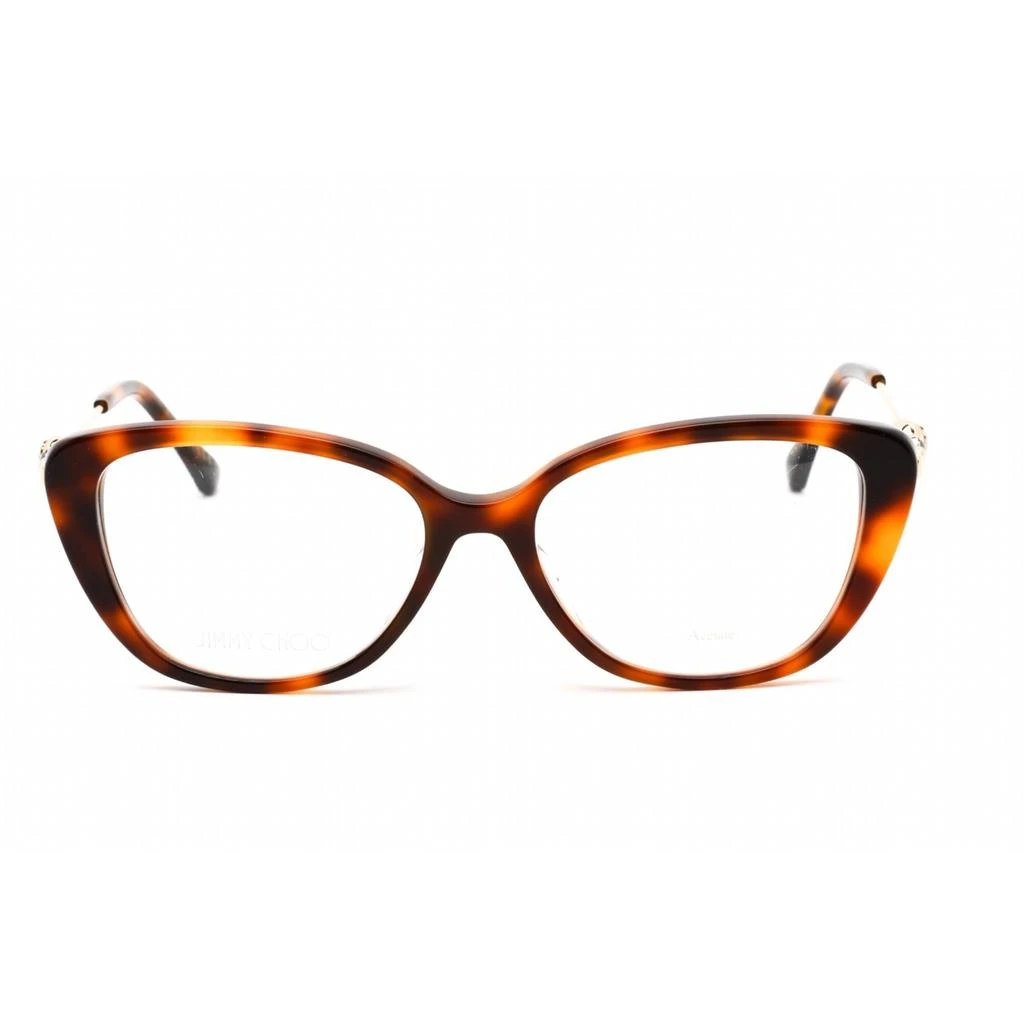 商品Jimmy Choo|Jimmy Choo Women's Eyeglasses - Cat Eye Havana Acetate/Metal Frame | JC337/G 0086 00,价格¥546,第2张图片详细描述