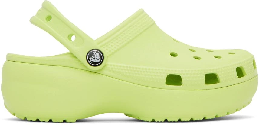 商品Crocs|Green Classic Platform Clog,价格¥121,第1张图片