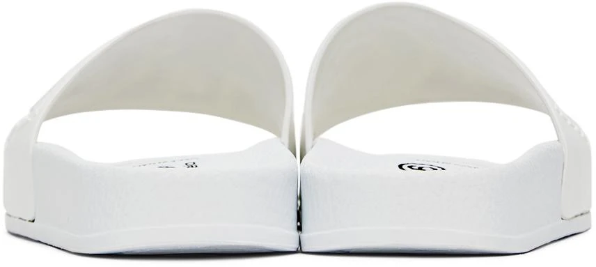 商品MAISON MARGIELA|Kids White Logo Pool Slides,价格¥231,第2张图片详细描述