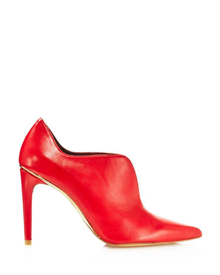 商品Stuart Weitzman|Women's Rhythm Leather Pointed Toe High Heel Booties,价格¥2042,第2张图片详细描述