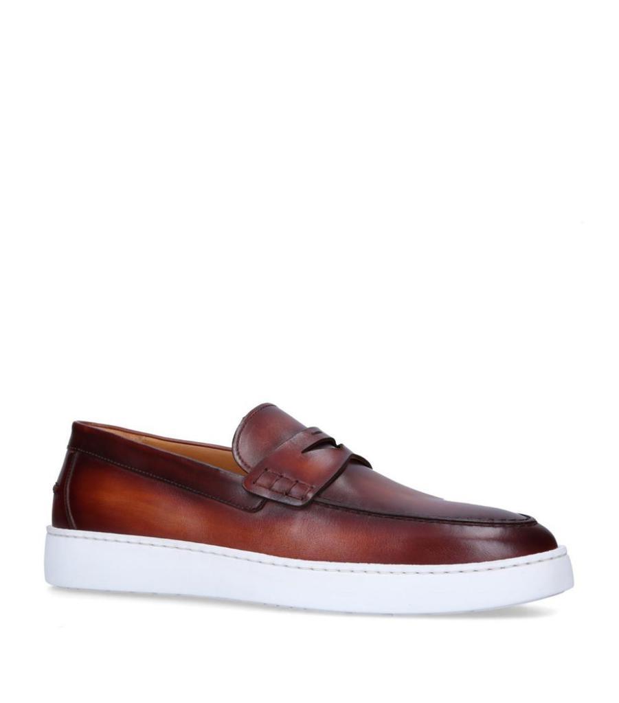 商品Magnanni|Leather Hybrid Loafers,价格¥2719,第1张图片