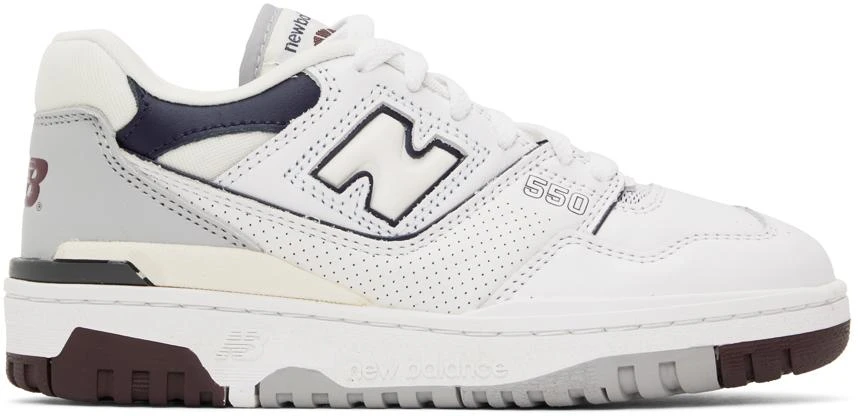 商品New Balance|White BB550 Sneakers,价格¥946,第1张图片