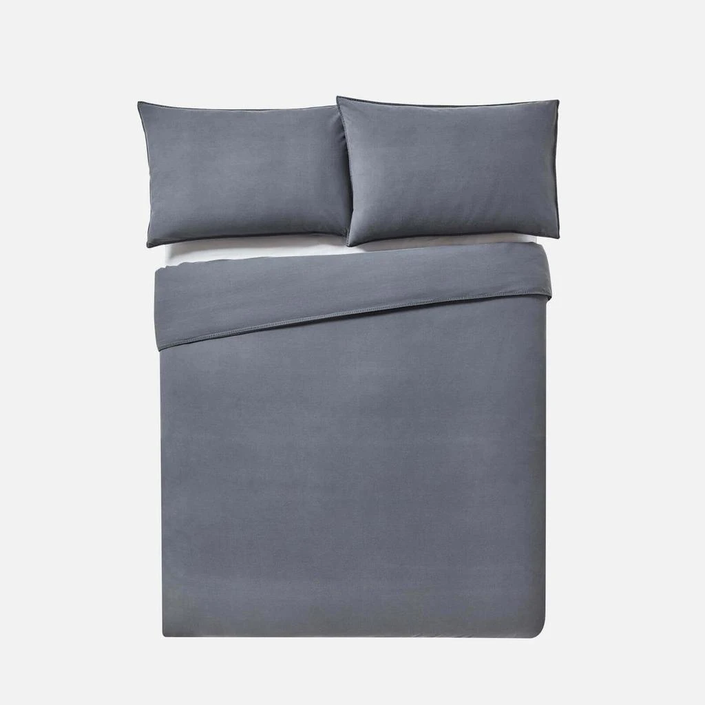 商品in homeware|ïn home Washed Cotton Duvet Set - Dark Grey,价格¥243,第4张图片详细描述