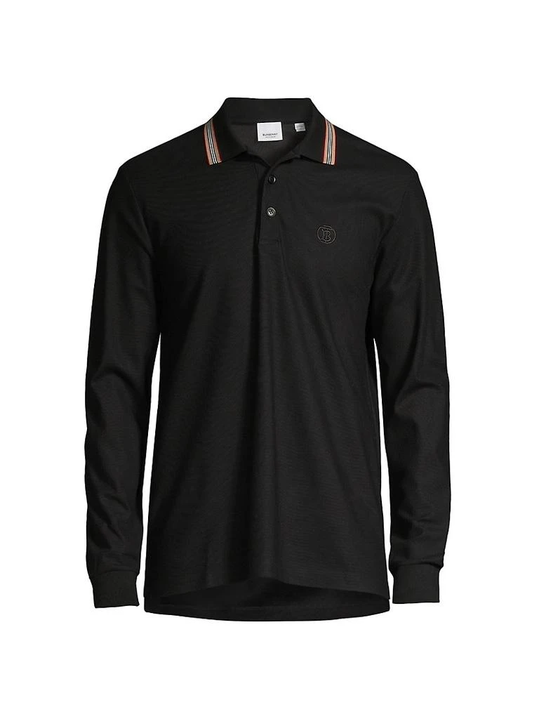 商品Burberry|Pierson Long-Sleeved Polo Shirt,价格¥4126,第1张图片