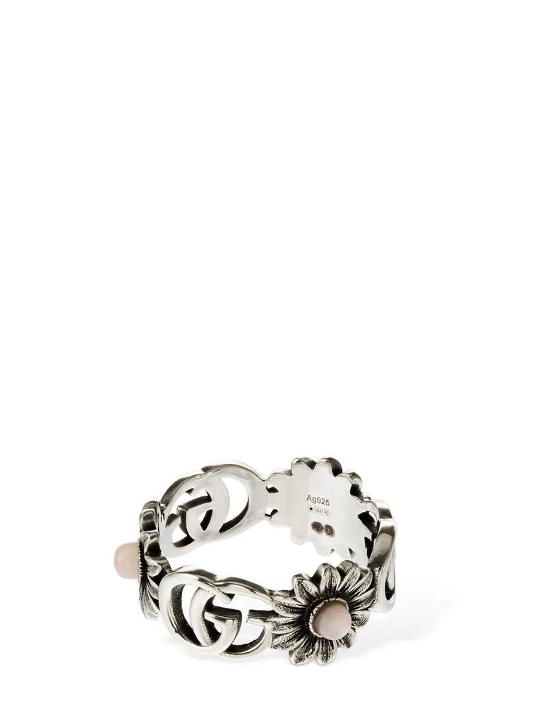 商品Gucci|Double G Flower Ring W/ Mother Of Pearl,价格¥3789,第3张图片详细描述