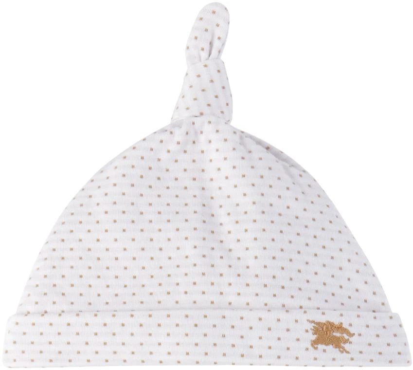 商品Burberry|白色 Polka Dot 婴儿连体衣 & 毛线帽套装,价格¥2688,第3张图片详细描述
