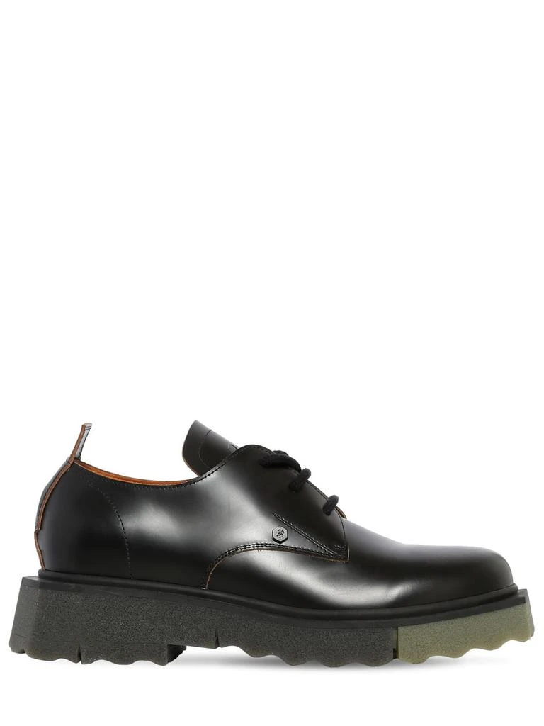 商品Off-White|Sponge Sole Leather Derby Lace-up Shoes,价格¥4332,第1张图片