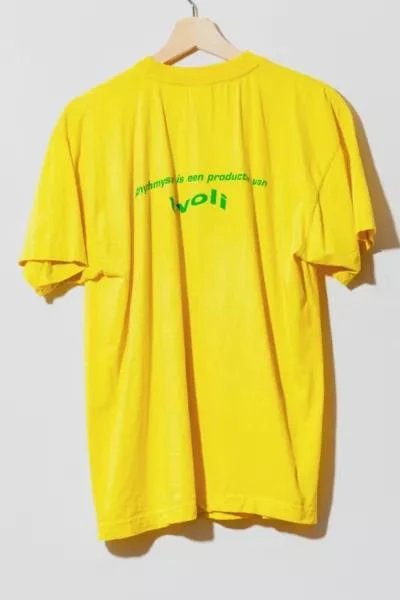 商品Urban Outfitters|Vintage 1990s Rhythmysta Electronic Music Festival Graphic Yellow T-Shirt,价格¥755,第2张图片详细描述