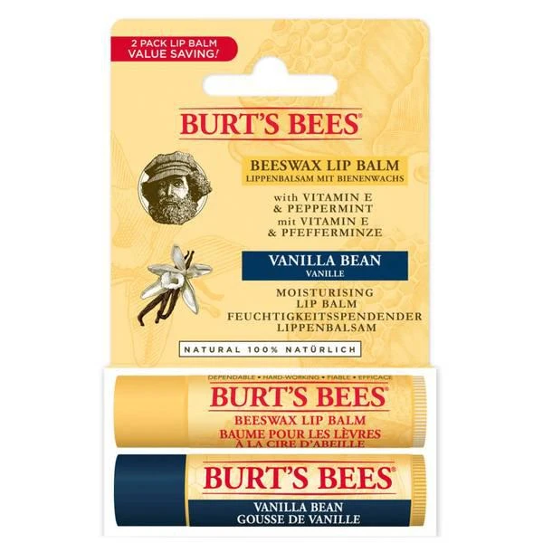 商品Burt's Bees|Burt's Bees Beeswax & Vanilla Bean Lip Duo Pack,价格¥67,第1张图片