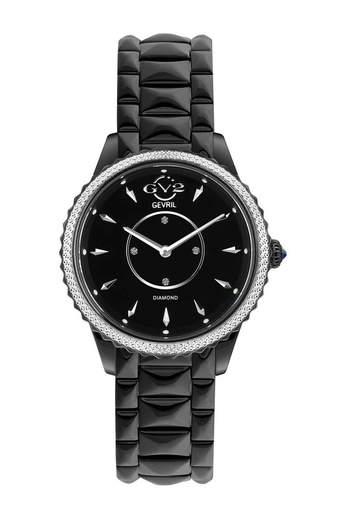 商品Gevril|Women's Siena Diamond Swiss Quartz Bracelet Watch, 38mm - 0.0044 ctw,价格¥2669,第1张图片