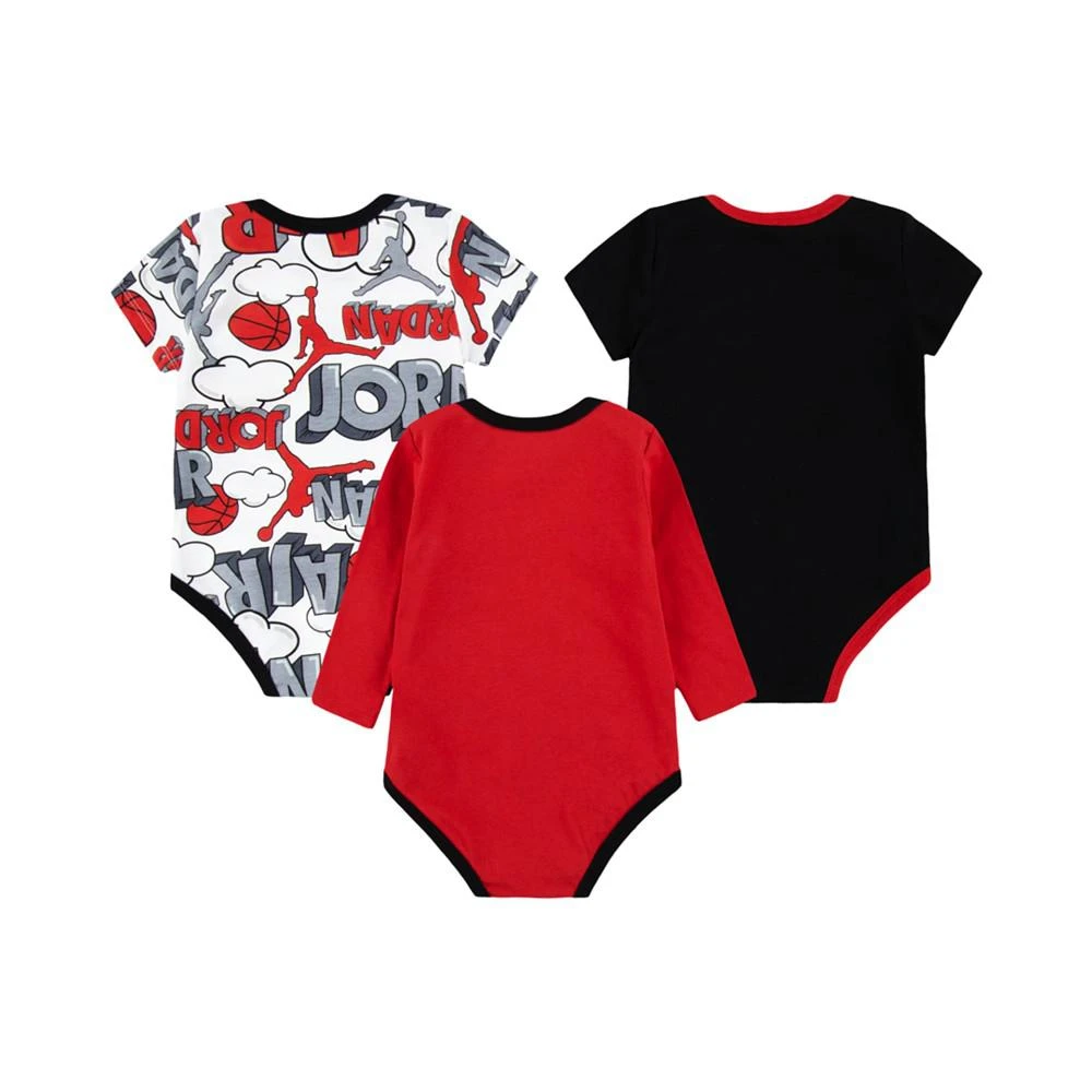 商品Jordan|Baby Boys Jumpman Comic Bodysuits, Pack of 3,价格¥212,第2张图片详细描述