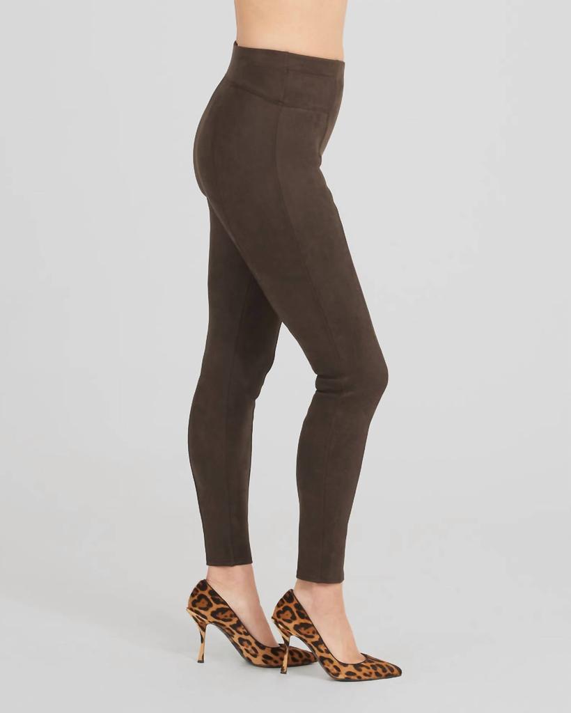 Faux Suede Leggings In Chocolate Brown商品第2张图片规格展示