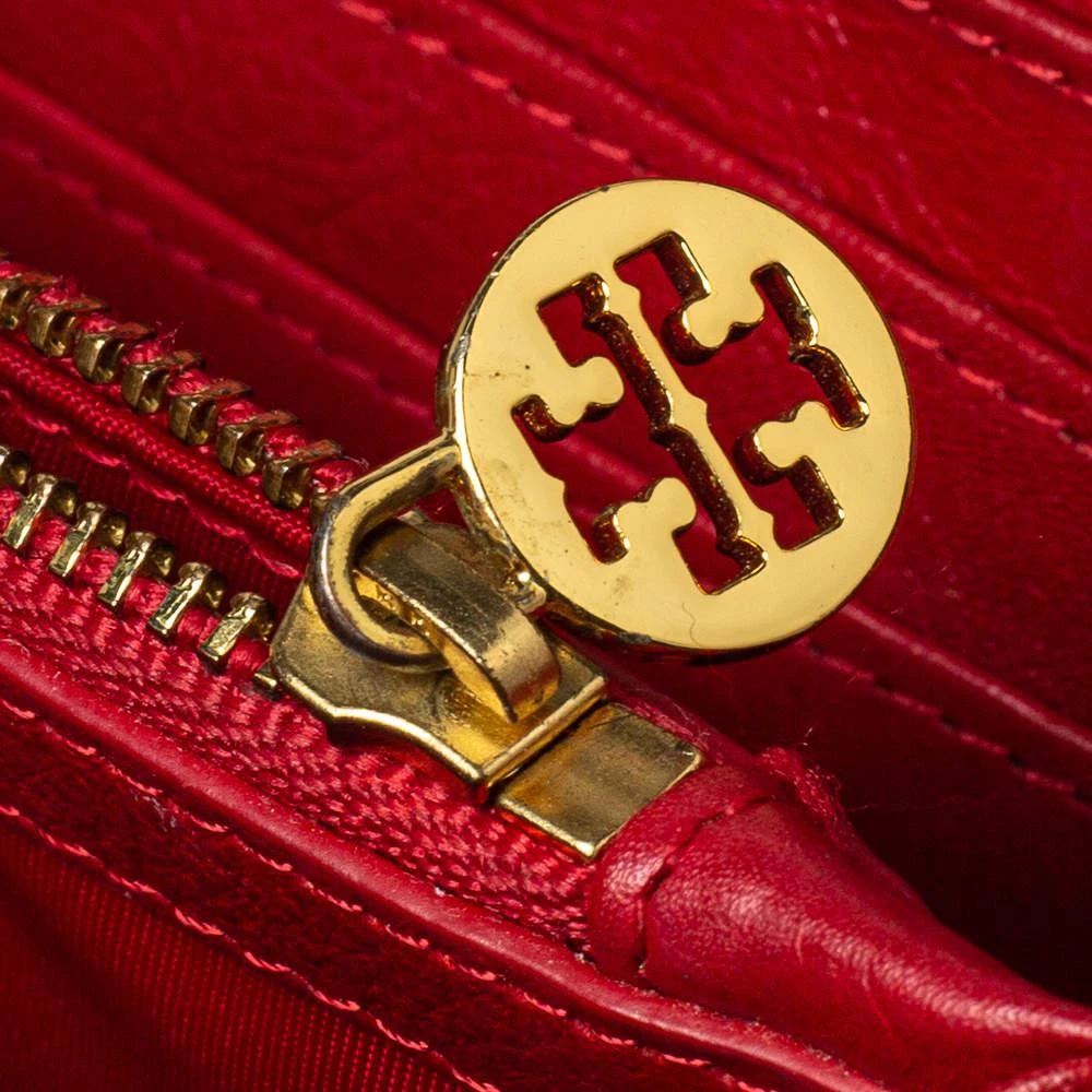 Tory Burch Red Leather Robinson Zip Around Wallet 商品