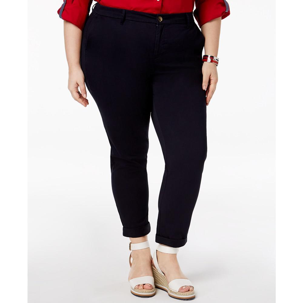 商品Tommy Hilfiger|TH Flex Plus Size Hampton Chino Pants, Created for Macy's,价格¥587,第1张图片