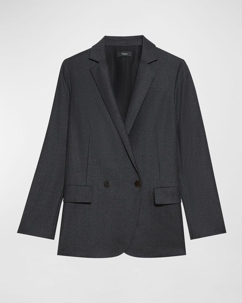 商品Theory|Boyfriend Double-Breasted Wool Jacket,价格¥1541,第4张图片详细描述