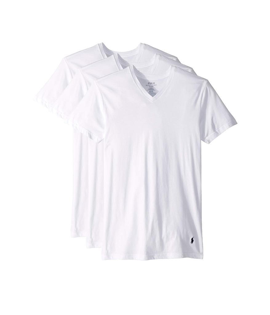 商品Ralph Lauren|Slim Fit Undershirt w/ Wicking 3-Pack V-Necks,价格¥219,第3张图片详细描述