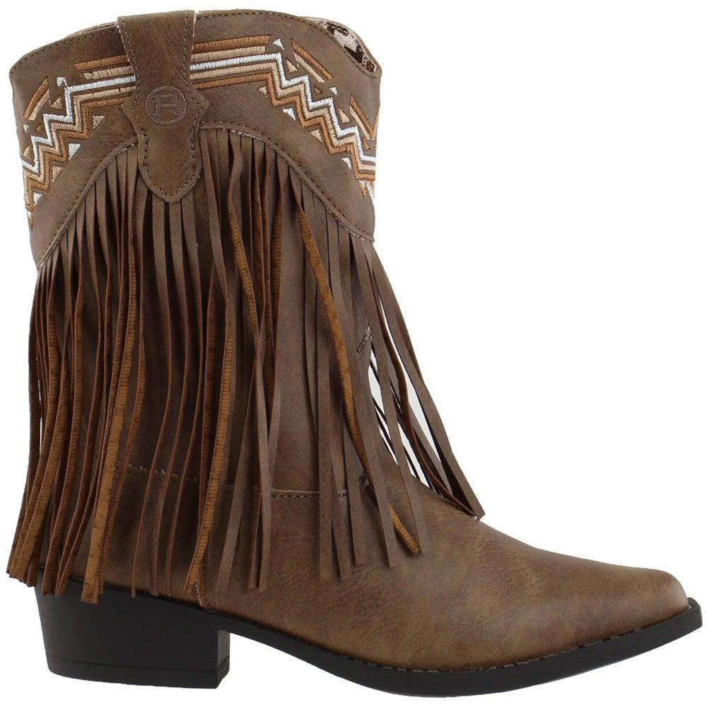 商品Roper|Fringes Snip Toe Cowboy Boots (Little Kid-Big Kid),价格¥407,第1张图片
