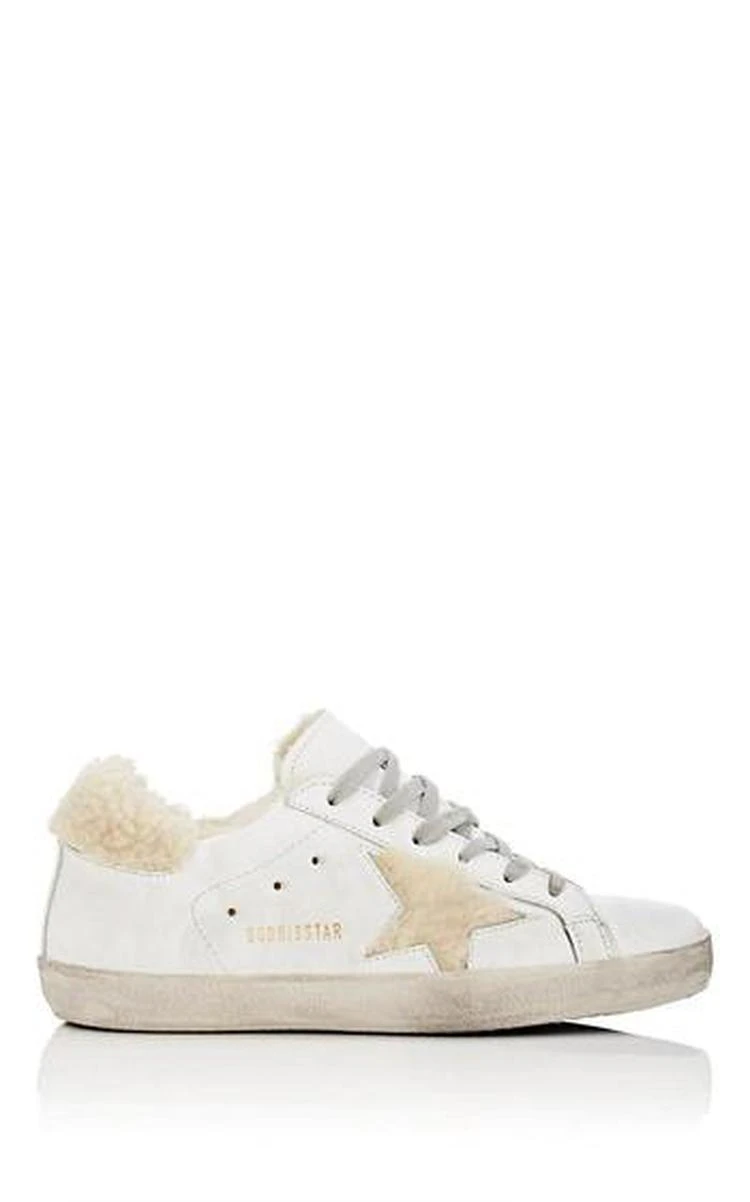 商品Golden Goose|Women's Superstar Shearling-Lined Leather Sneakers,价格¥4355,第1张图片