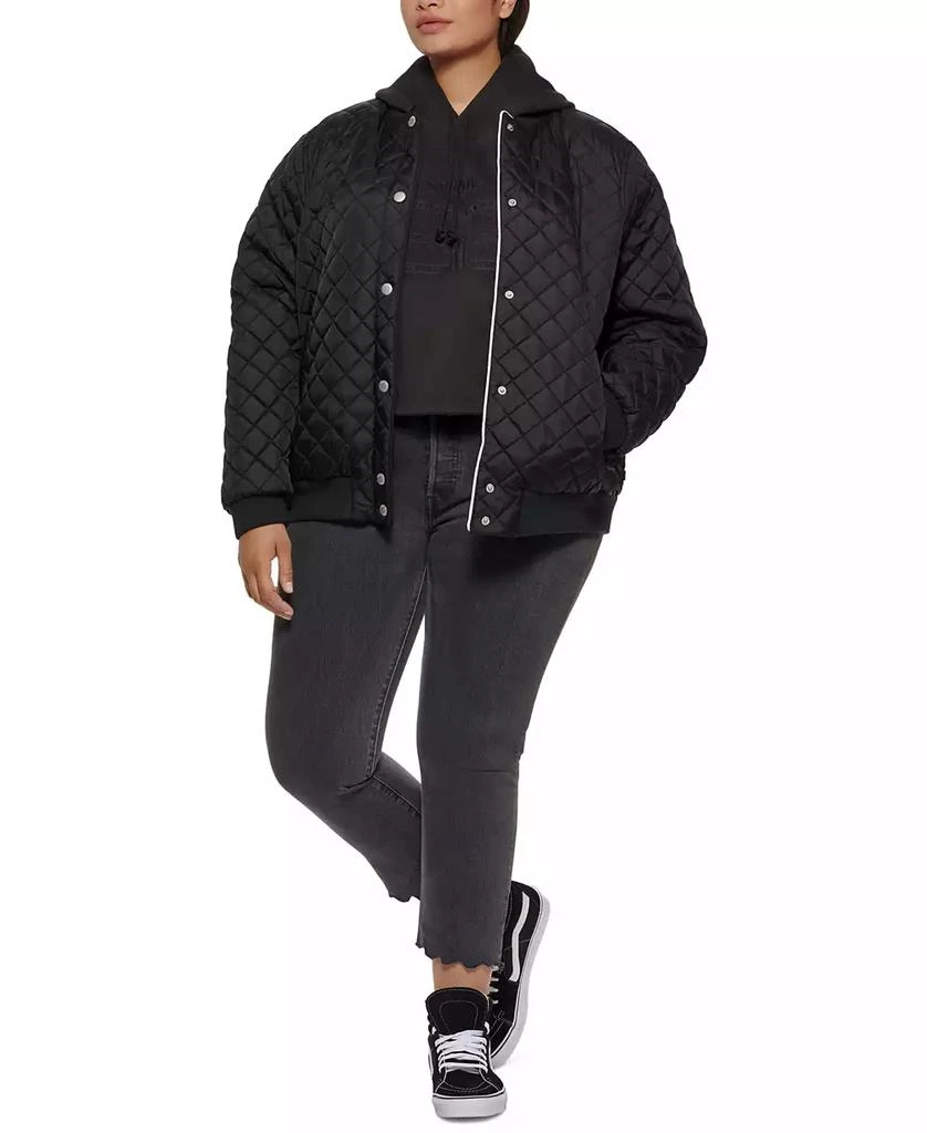 商品Levi's|Plus Size Quilted Bomber Jacket,价格¥683,第4张图片详细描述