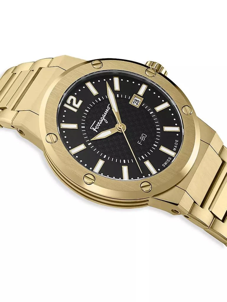 商品Salvatore Ferragamo|F-80 Yellow Gold Bracelet Watch,价格¥12007,第4张图片详细描述