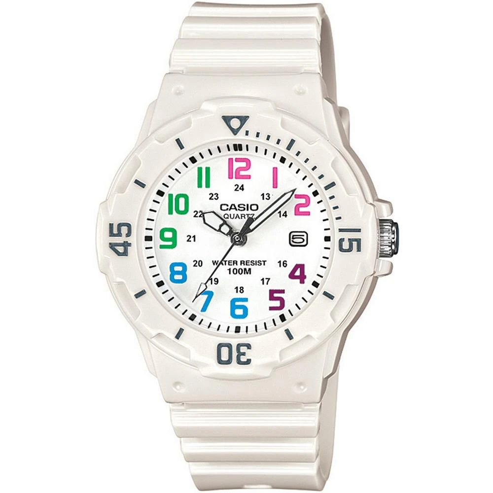 商品Casio|Women's White Resin Strap Watch 34mm,价格¥301,第1张图片