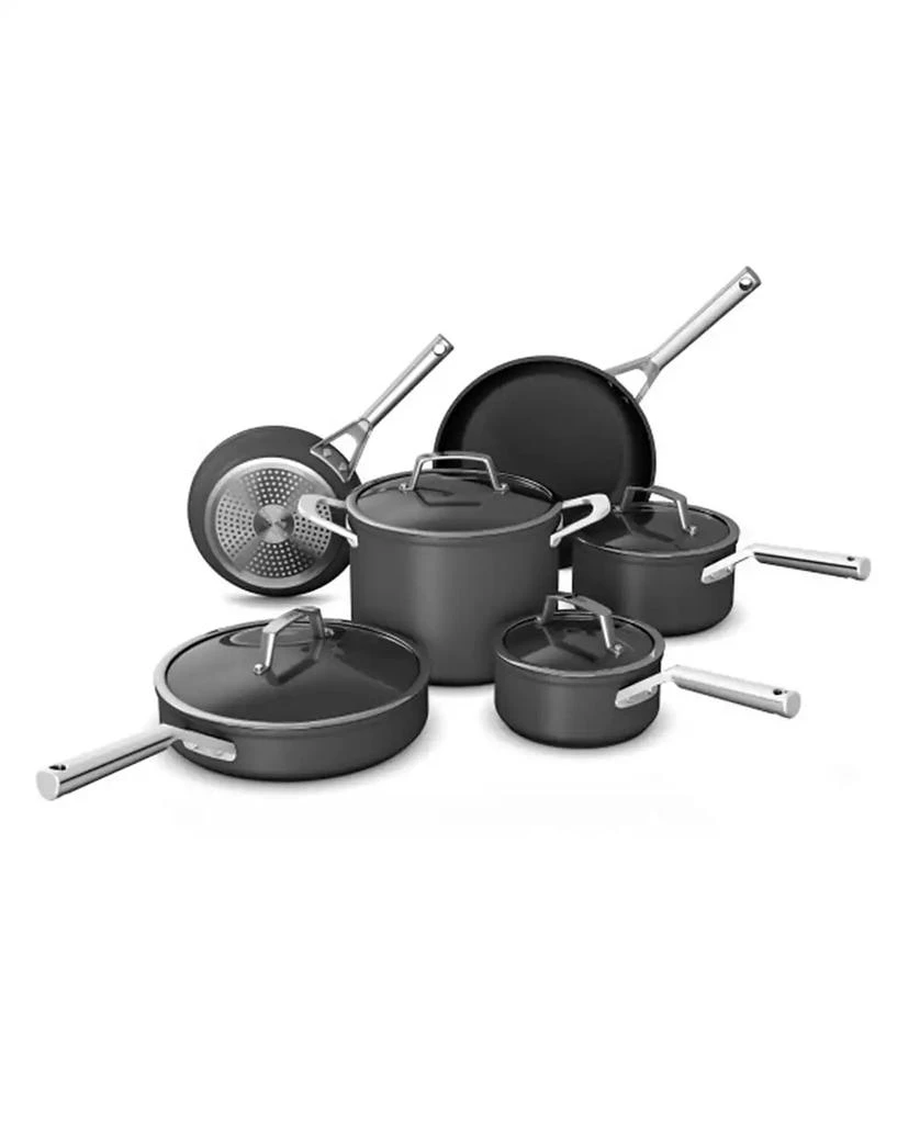 商品Ninja|NeverStick Premium Hard-Anodized Cookware Set, 10 Piece,价格¥2115,第1张图片