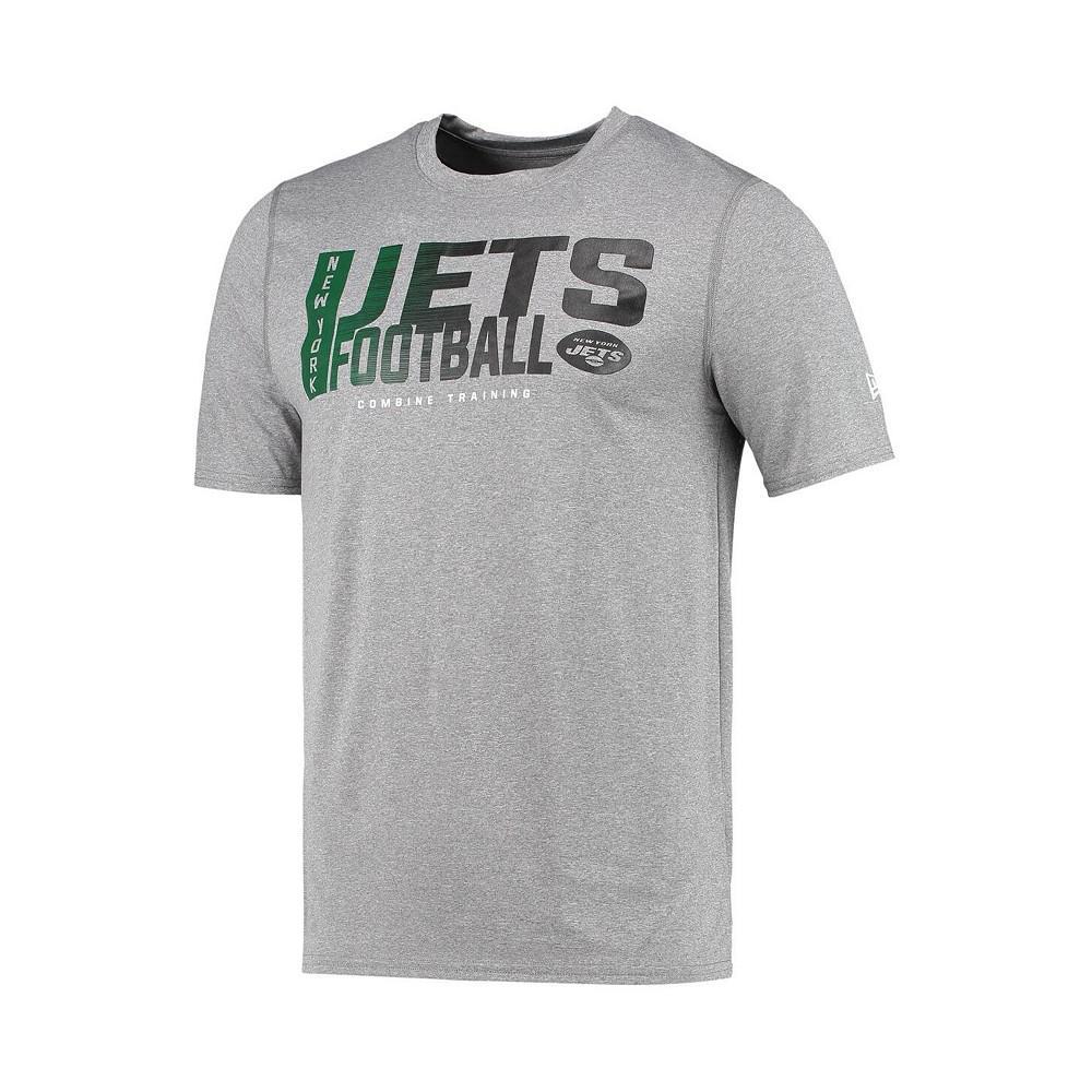 商品New Era|Men's Heathered Gray New York Jets Combine Authentic Game On T-shirt,价格¥225,第4张图片详细描述