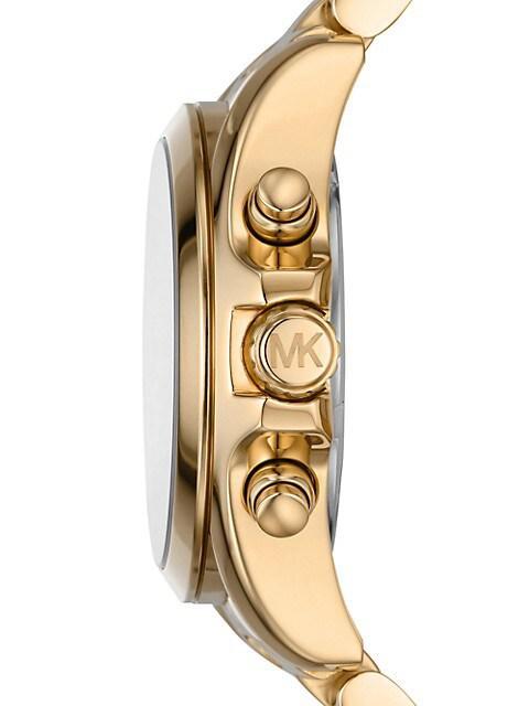 商品Michael Kors|Bradshaw Goldtone Stainless Steel Bracelet Chronograph Watch,价格¥2043,第5张图片详细描述