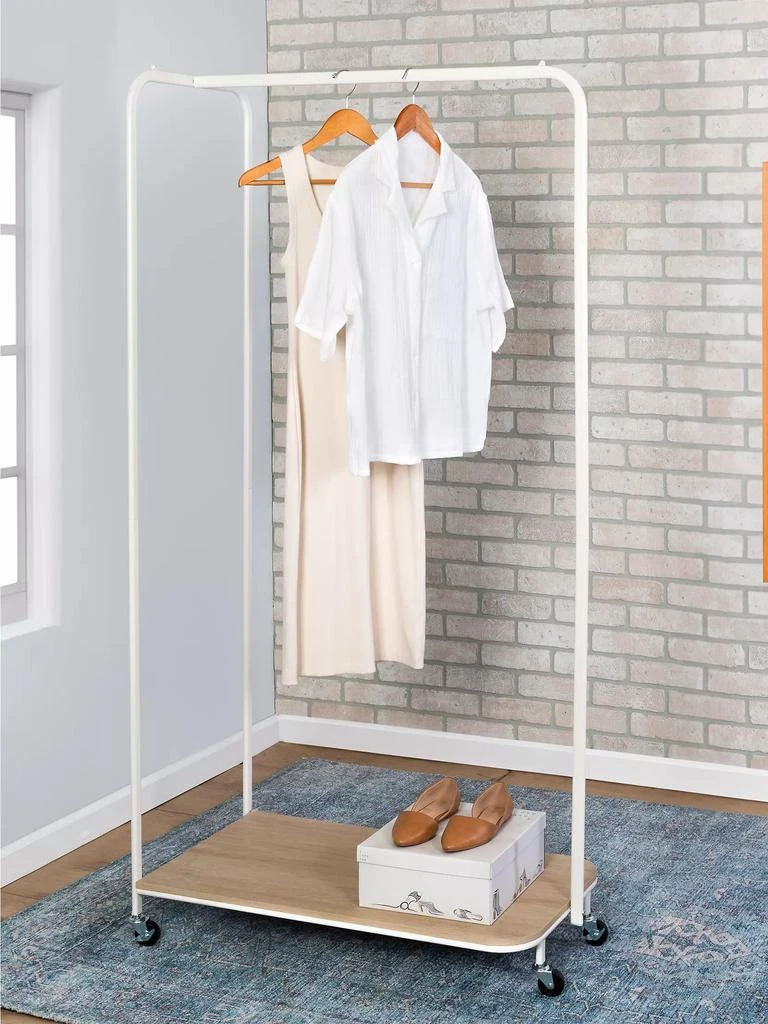 商品Honey Can Do|Rolling Clothes Rack With Shoe Shelf,价格¥526,第2张图片详细描述