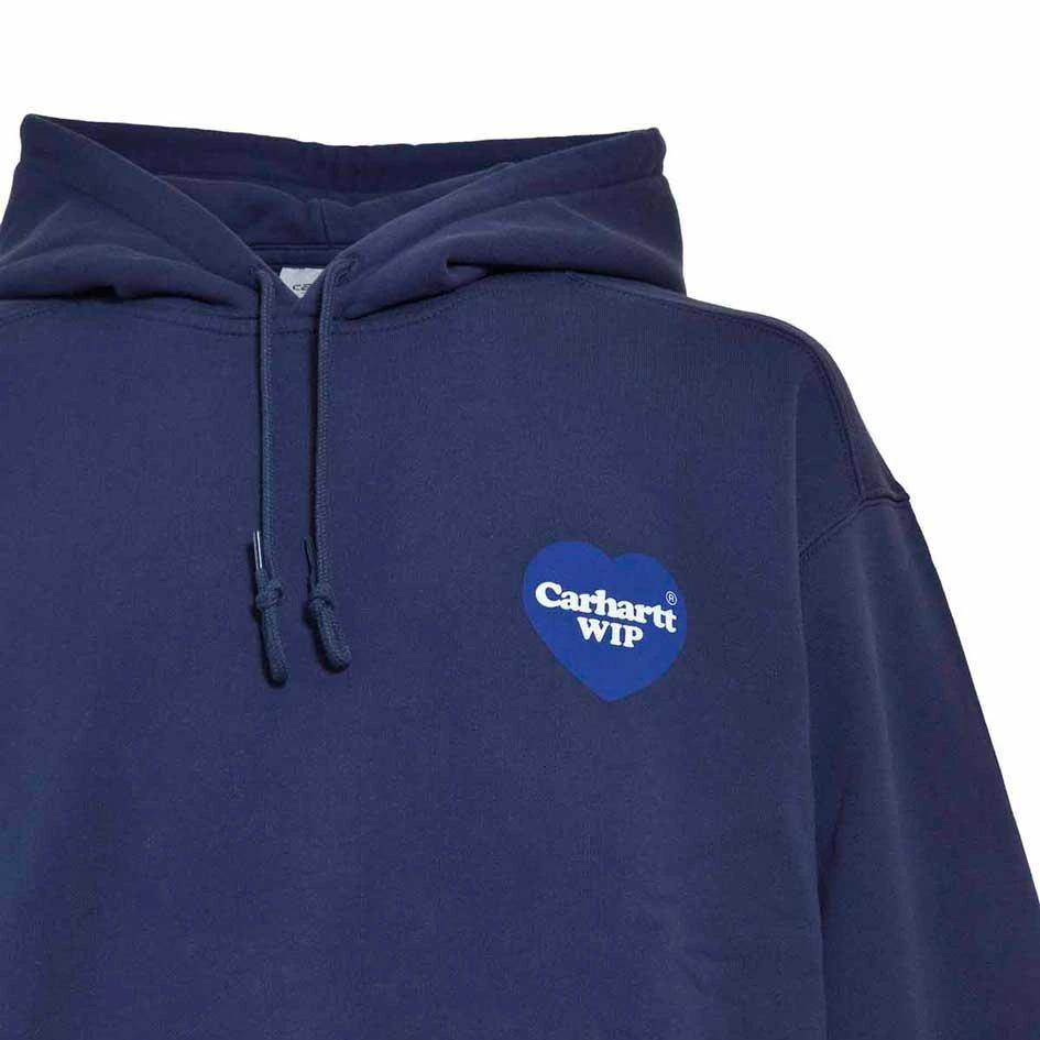 商品Carhartt WIP|CARHARTT WIP Blue hooded sweatshirt with Carhartt heart logo,价格¥1156,第3张图片详细描述