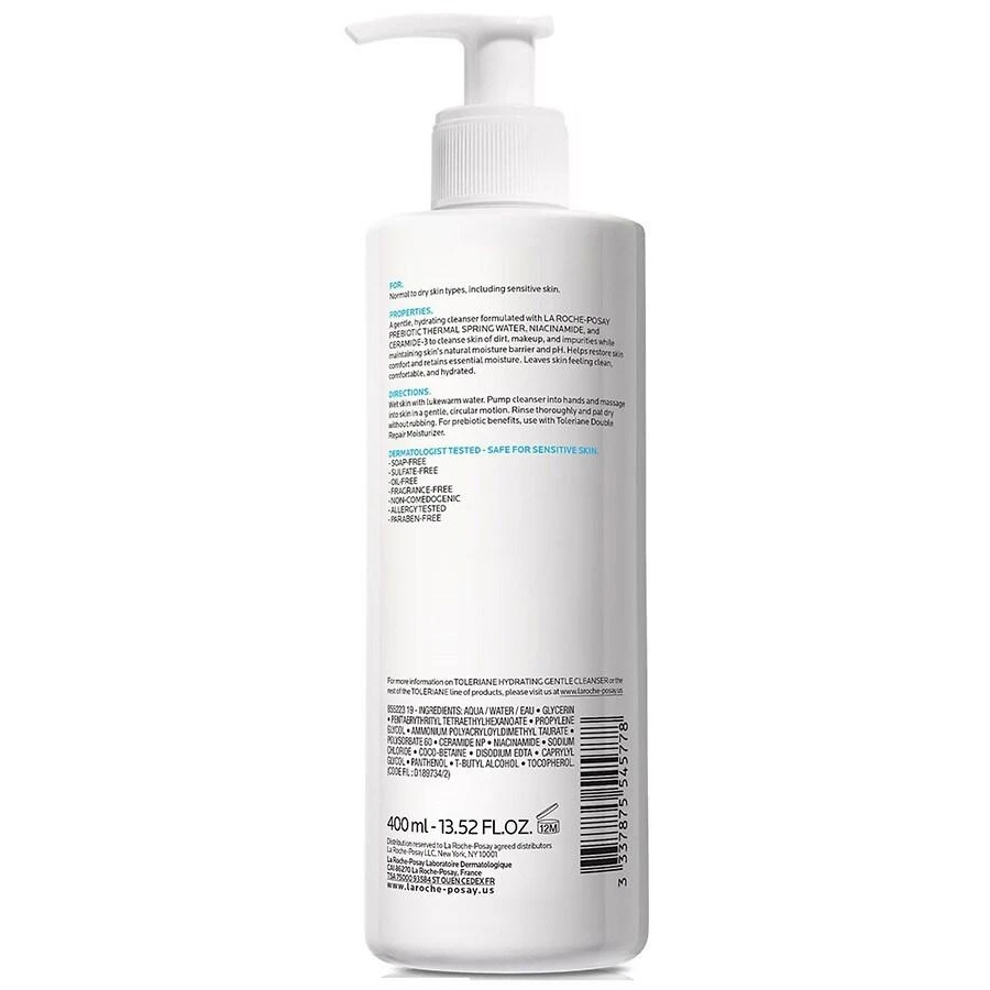 La Roche-Posay Hydrating Gentle Face Cleanser with Ceramides for Normal to Dry Sensitive Skin 2