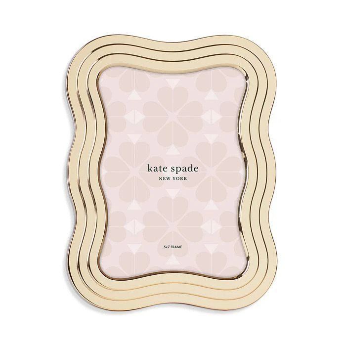 商品Kate Spade|South Street Gold Wavy Frame, 5" x 7",价格¥489,第1张图片详细描述