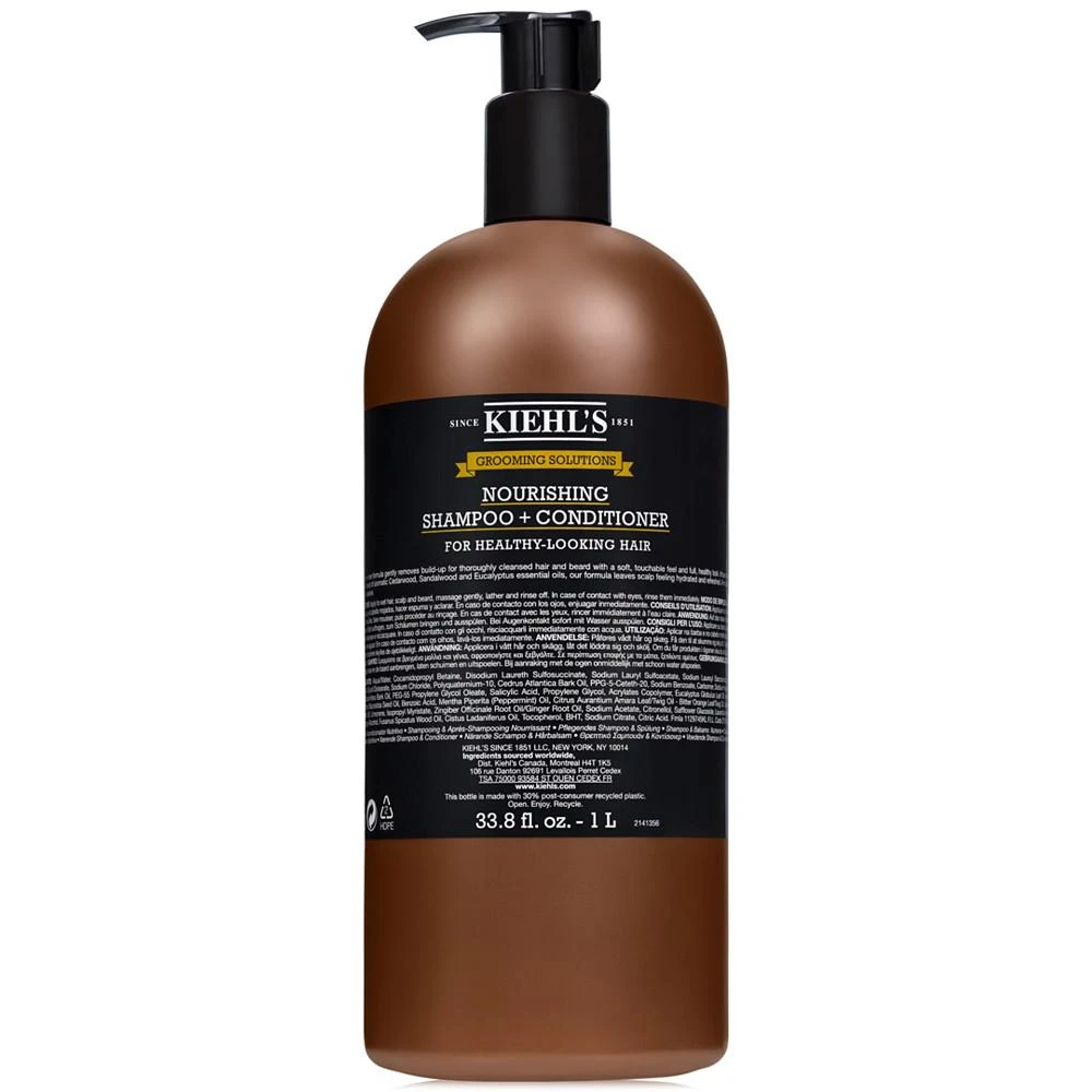 商品Kiehl's|Grooming Solutions Nourishing Shampoo + Conditioner, 33.8 fl. oz.,价格¥400,第1张图片
