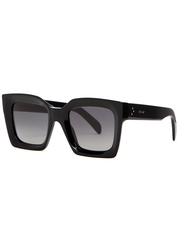 Black oversized sunglasses商品第1张图片规格展示