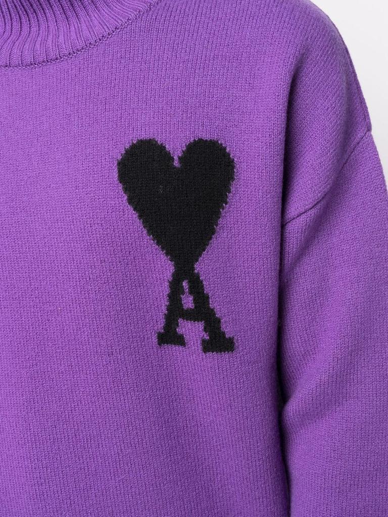 Ami Alexandre Mattiussi Purple Merino Wool Jumper商品第3张图片规格展示