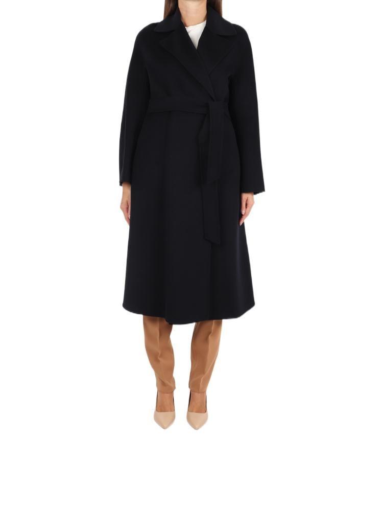 Max Mara Studio Women's  Black Other Materials Coat商品第3张图片规格展示