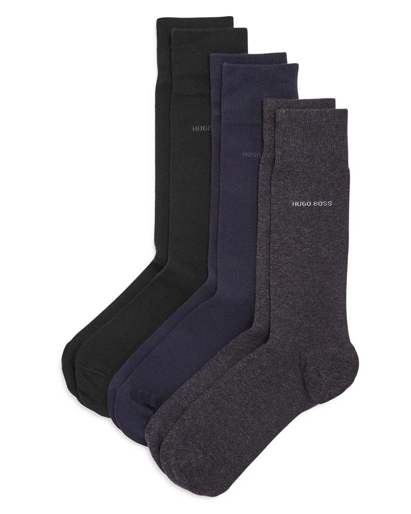 商品Hugo Boss|Unicolor Logo Socks - Pack of 3,价格¥213,第1张图片