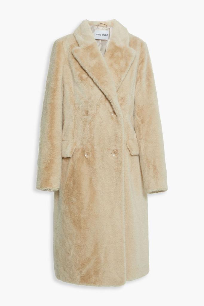 Minou double-breasted faux fur coat商品第3张图片规格展示