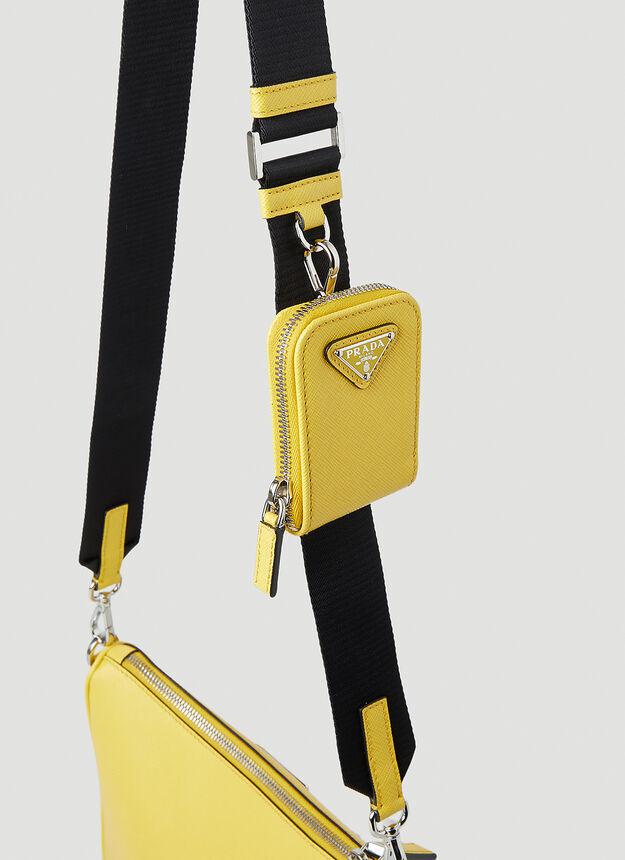 Logo Plaque Crossbody Bag in Yellow商品第4张图片规格展示