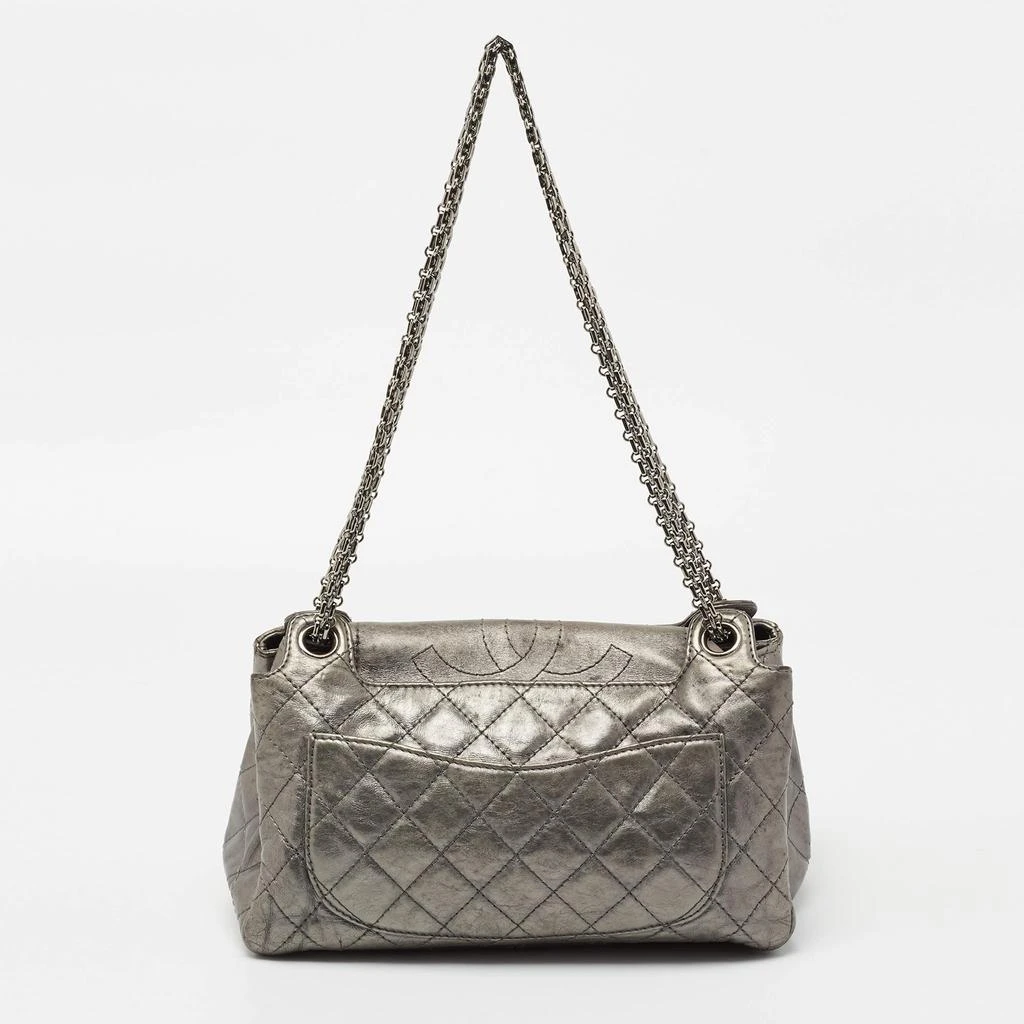 商品[二手商品] Chanel|Chanel Metallic Grey Quilted Leather Reissue Accordion Flap Bag,价格¥20960,第4张图片详细描述