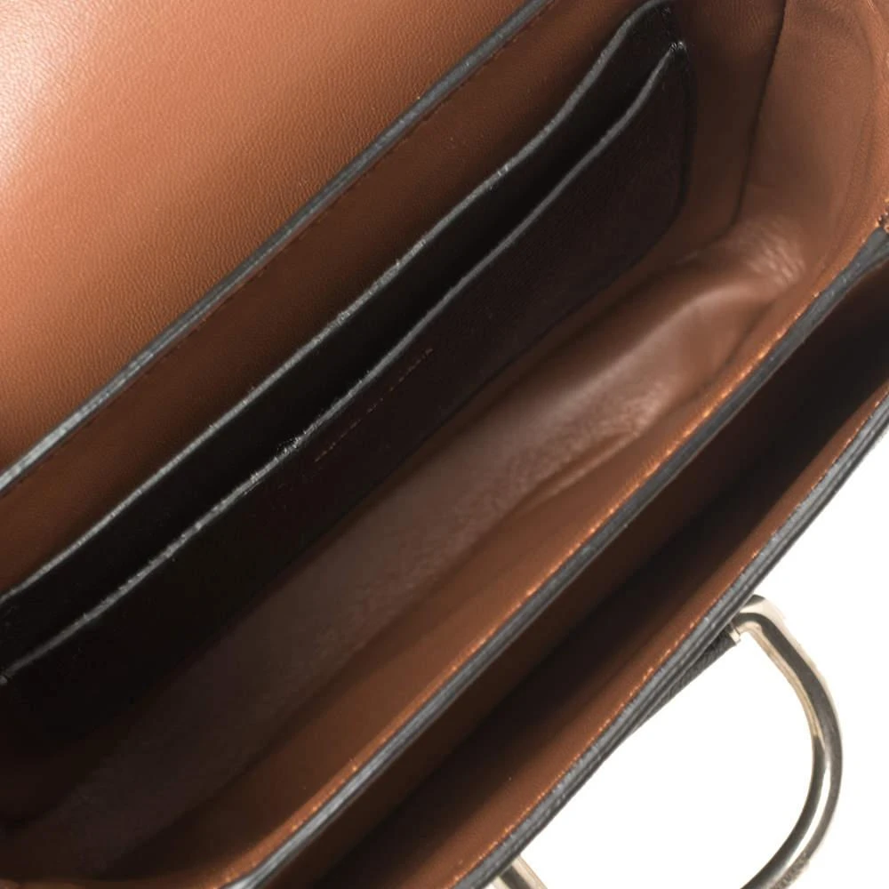 Burberry Brown/Black Leather Small D-Ring Chain Shoulder Bag 商品