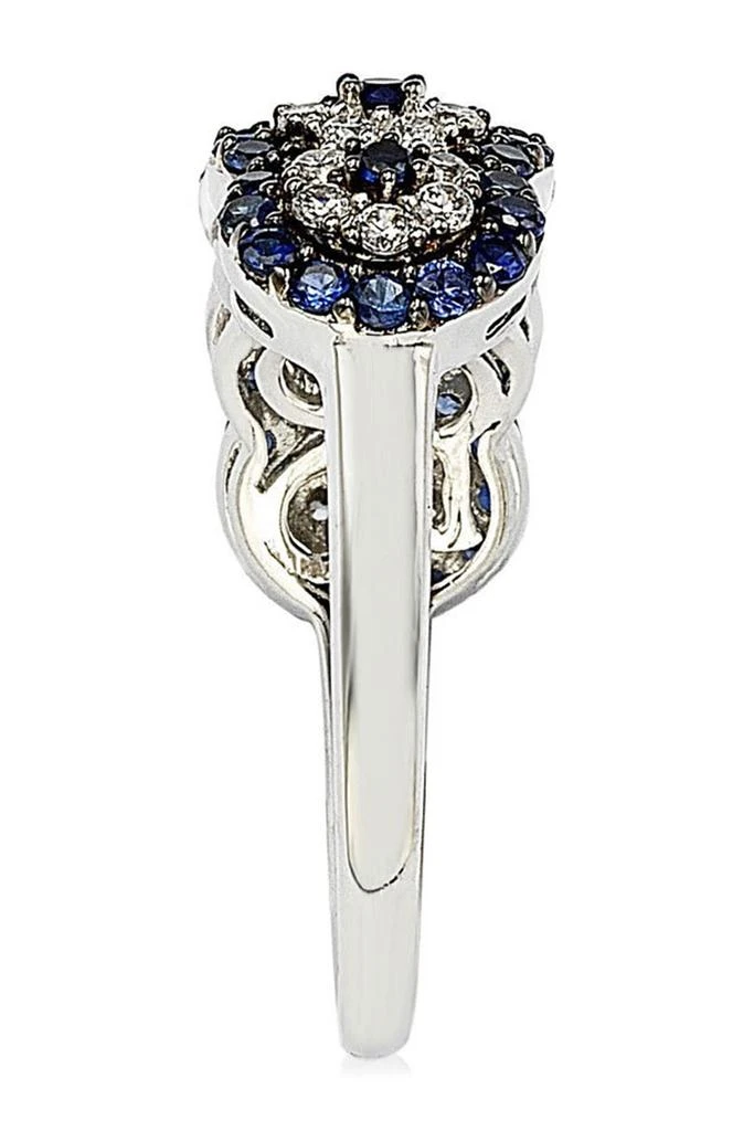 商品Suzy Levian|Two-Tone Blue Sapphire, Created White Sapphire & Brown Diamond Ring,价格¥2707,第4张图片详细描述