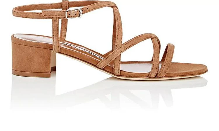 商品Manolo Blahnik|Atrita Suede Sandals,价格¥2149,第1张图片