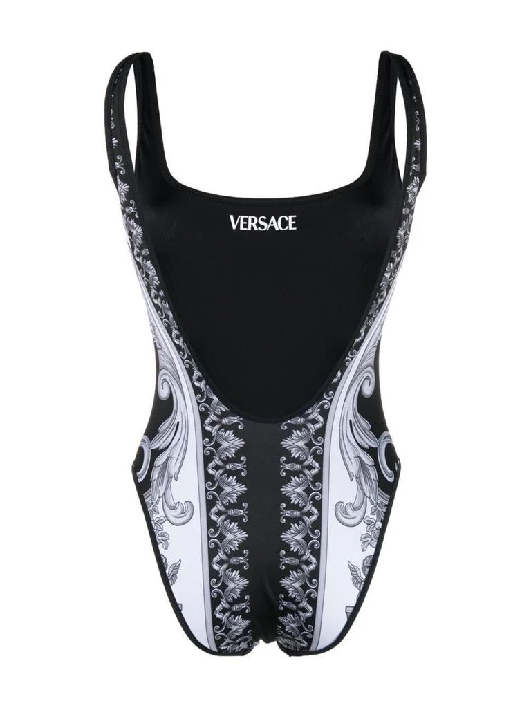 Silver baroque reversible one-piece swim suit 商品