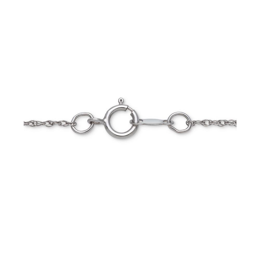 商品Belle de Mer|Cultured Freshwater Button Pearl (10mm) & Cubic Zirconia Cross 18" Pendant Necklace in Sterling Silver,价格¥413,第5张图片详细描述