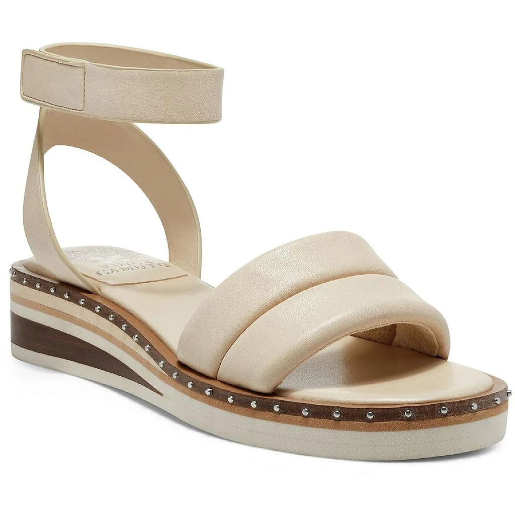 商品Vince Camuto|Vince Camuto Womens Mellienda Leather Ankle Strap Wedges,价格¥130,第2张图片详细描述