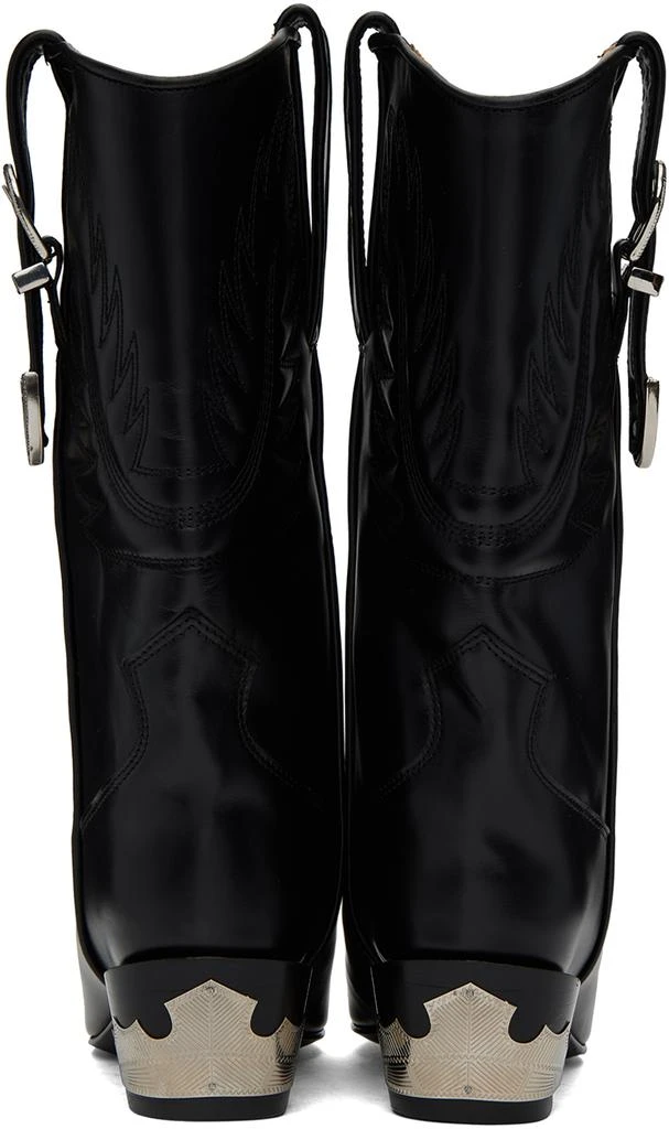 商品Toga Pulla|Black Topstitch Cowboy Boots,价格¥3478,第2张图片详细描述