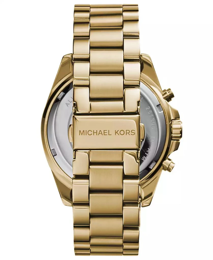 商品Michael Kors|Unisex Chronograph Bradshaw Gold-Tone Stainless Steel Bracelet Watch 43mm MK5605,价格¥2060,第3张图片详细描述