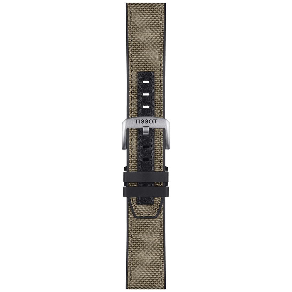 Men's Swiss T-Touch Connect Solar Beige Textile & Leather Strap Smart Watch 48mm商品第3张图片规格展示